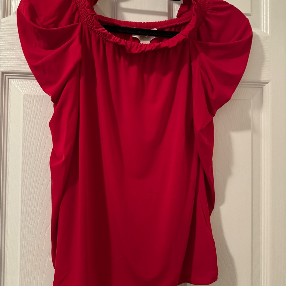 NWT Michael Kors Red Blouse - perfect for the holidays